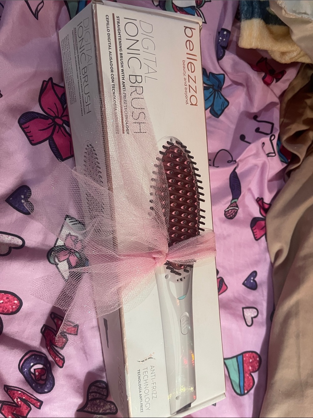 Bellezza Digital Ionic Brush - White/Pink